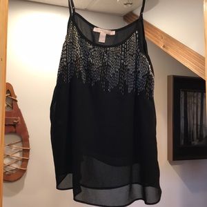 Black and gold beaded tank top! Size S